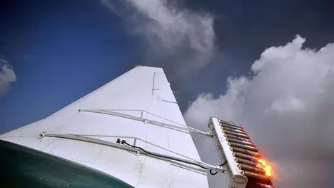 Una imagen de la siembra de nubes en Emiratos Árabes. (Meteorología EAU)