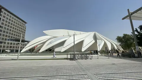 Una imagen del Pabellón de Emiratos Árabes en Expo 2020 Dubai del arquitecto español Santiago Calatrava. (EL CORREO)