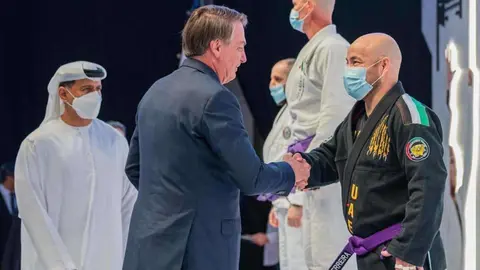 El presidente de Brasil felicita al campeón colombiano. (Cedida)