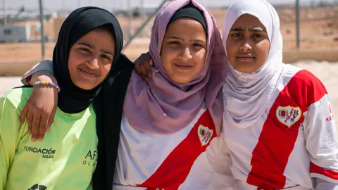 Día del niño en el el campo de refugiados de Za’atari. (LaLiga)