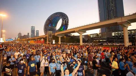 Una imagen de la Dubai Run 2021. (Twitter)