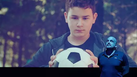 Nacho Vigalando, durante una proyección de 'Luna de agosto' en el Pabellón de España en Expo 2020 Dubai. (Cedida)