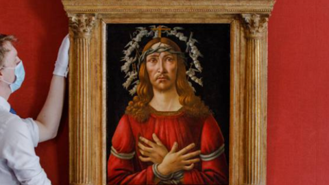 'El Hombre de los Dolores' de Sandro Botticelli representa a Jesucristo. (Sotheby's)