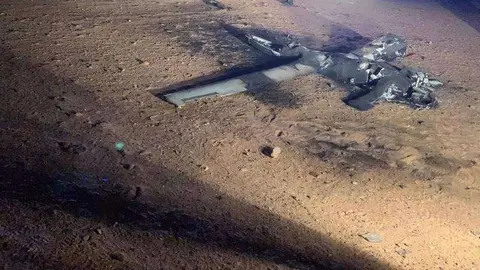 The Joint Forces Command of the Coalition "Coalition to Support Legitimacy in Yemen" publishes a set of photos of the remains of Houthi drones, which the coalition announced intercepting and destroying yesterday. @SPAregions