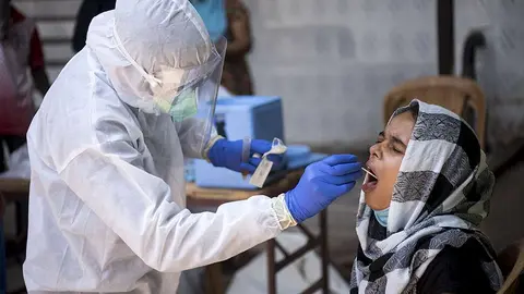 Prueba de Covid-19. (WAM)