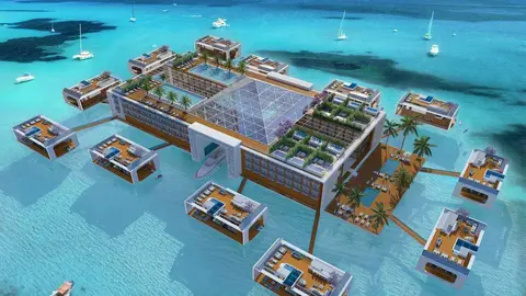 El palacio flotante de Kempinski. (Twitter)