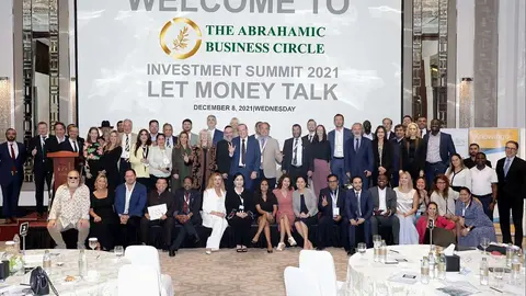 Foto de familia en la Cumbre de Inversiones celebrada por Abrahamic Business Circle en Dubai. (Cedida)