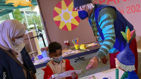 Tonino en el Pabellón España Expo 2020 como Womagis (Cedida)