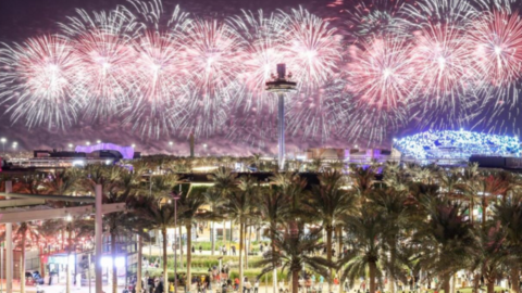 fuegos artificiales en Expo Dubai. (Fuente externa)