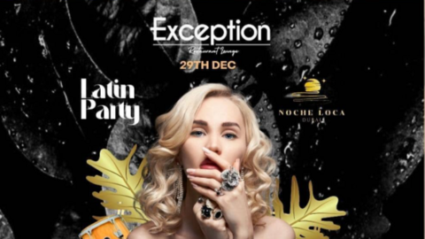 Cartel de Noche Loca en Dubai. (Instagram)