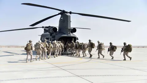 Un momento del ejercicio militar. (WAM)