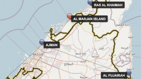 Etapas del Tour de Emiratos. (Twitter)