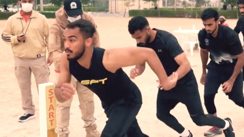 El equipo de la Policía de Dubai en acción. (Twitter)