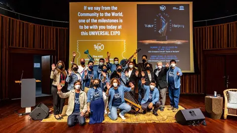 La orquesta paraguaya en una imagen difundida en Twitter.