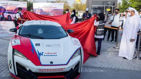 Una imagen de la ambulancia más cara en la Expo (Dubai Media Office)