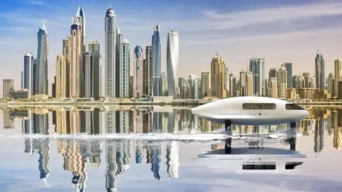 Una imagen del hidroavión en dubai. (WAM)