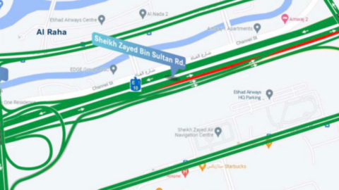 El tramo en rojo indica el cierre E10. (Redes sociales)