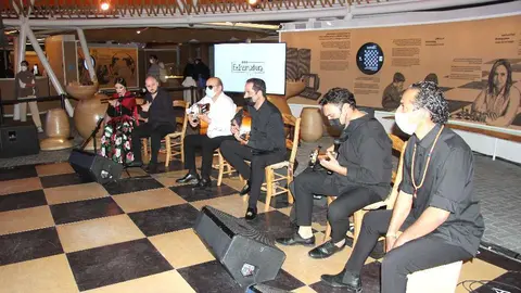 La Familia Vargas, durante una de las actuaciones que ayer protagonizaron en el Pabellón de España de Expo Dubai. (Expo Spain 2020)