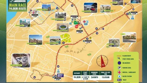 La ruta de la carrera ciclista. (Fuente externa)