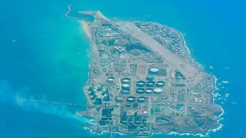 Das Island en la costa de Abu Dhabi. (Twitter)