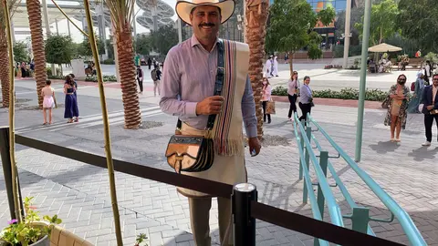 Juan Váldez en el Pabellón de España de Expo 2020 Dubai. (EL CORREO)