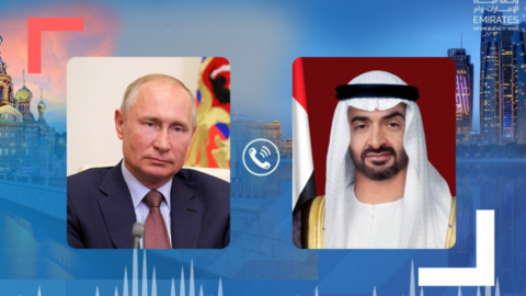 El presidente Putin  y el presidente de EAU. (WAM)