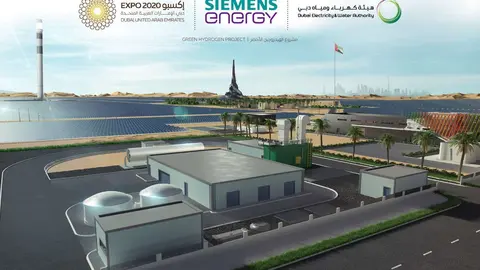 Una ilustración de WAM tras el anuncio de hidrógeno verde en Dubai.