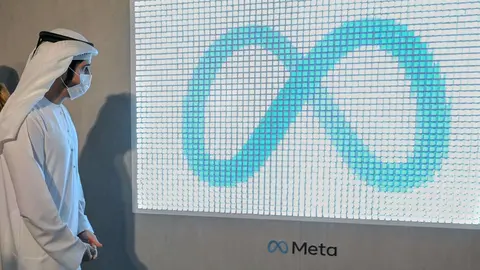 El jeque Hamdan inauguró la nueva sede de Meta (Facebook) en Dubai. (Twitter)