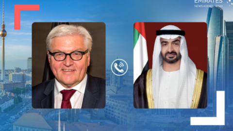 El presidente alemán y el príncipe heredero de Abu Dhabi. (WAM)