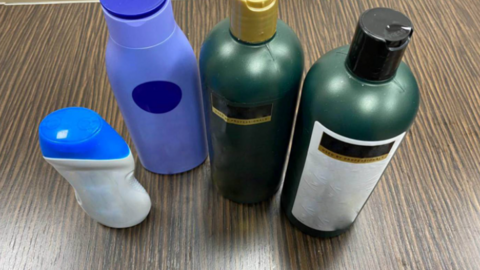 Los recipientes donde se encontraba la cocaína en el equipaje. (Policía de Dubai)