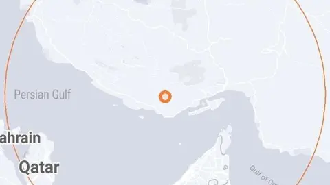 Epicentro del terremoto Irán. (Twitter)