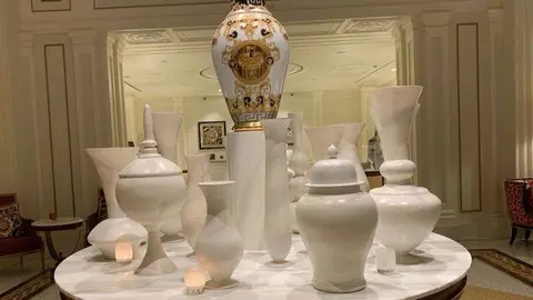 Una imagen del lobby del Palazzo Versace de Dubai. (EL CORREO)