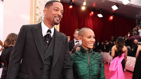 Will Smith y Jada Pinkett a su llegada a la polémica gala de los Óscar. (@TheAcademy)