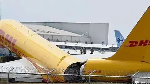 Estado en el que quedó el avión de Costa Rica.