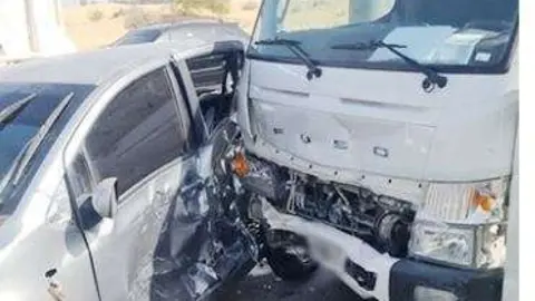 La Policía de Dubai difundió esta imagen de un accidente.