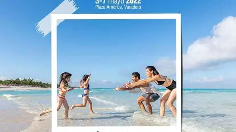 Detalle del cartel anunciador de la Feria Internacional del Turismo de Cuba 2022.