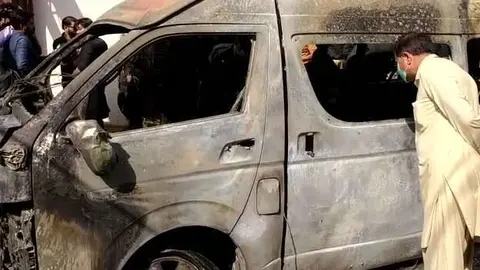 Una imagen de Twitter del atentado en Pakistán.