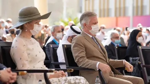El rey Felipe y la reina Matilde de Bélgica en la Expo 2020 Dubai.(Christopher Edralin/Expo 2020 Dubai)