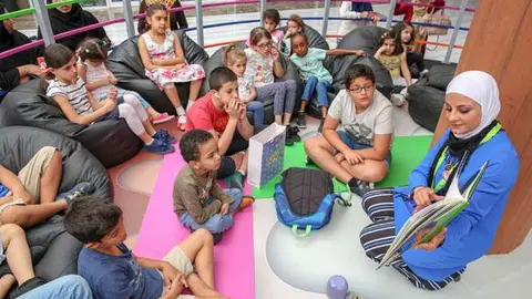 Una actividad en la edición de 2019 del Festival de Lectura Infantil de Sharjah. (SCRF)