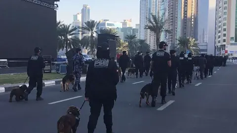 Miembros del K9 de la Policía de Dubai. (WAM)