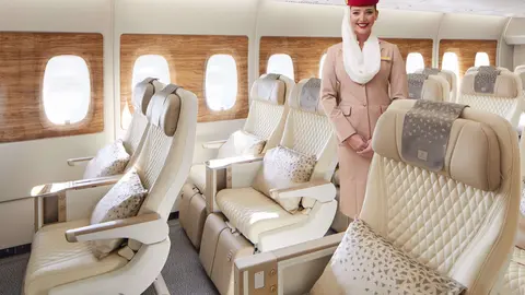 La cabina de Emirates Premium Economy. (Twitter)