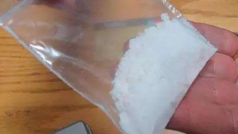 A modo ilustrativo una bolsa con cocaína. (Fuente externa)