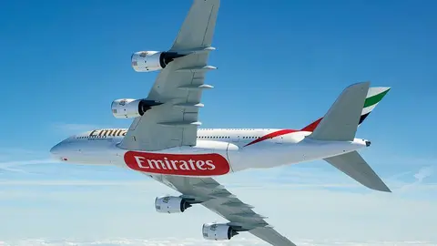 Un A380 de Emirates. (Twitter)