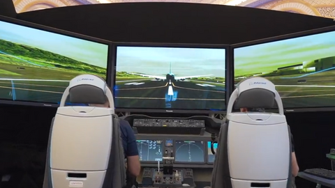 Un simulador en el Future Aviation Forum.