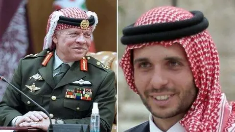 A la izquierda de la imagen el rey de Jordania y su hermanastro. (Fuente externa)