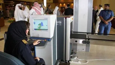 Una imagen de un control en un aeropuerto de EAU. (Fuente externa)
