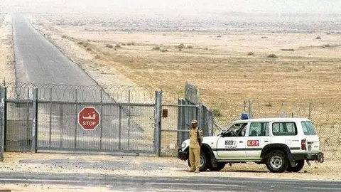 Una imagen de la frontera terrestre entre Arabia Saudita y Kuwait. (Fuente externa)