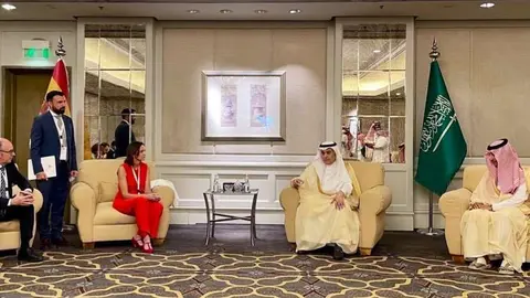 La ministra española en Riad. (Twitter)