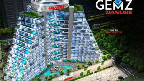 El edificio Gemz en Dubai. (Twitter)