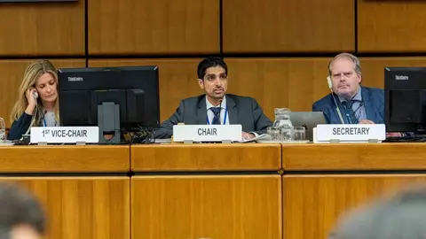 El representante emiratí preside la Comisión de las Naciones Unidas sobre la Utilización del Espacio Ultraterrestre con Fines Pacíficos (COPUOS). (Twitter)